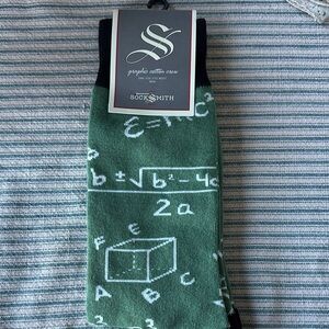 Sock Smith Green Math Graphic Crew Socks